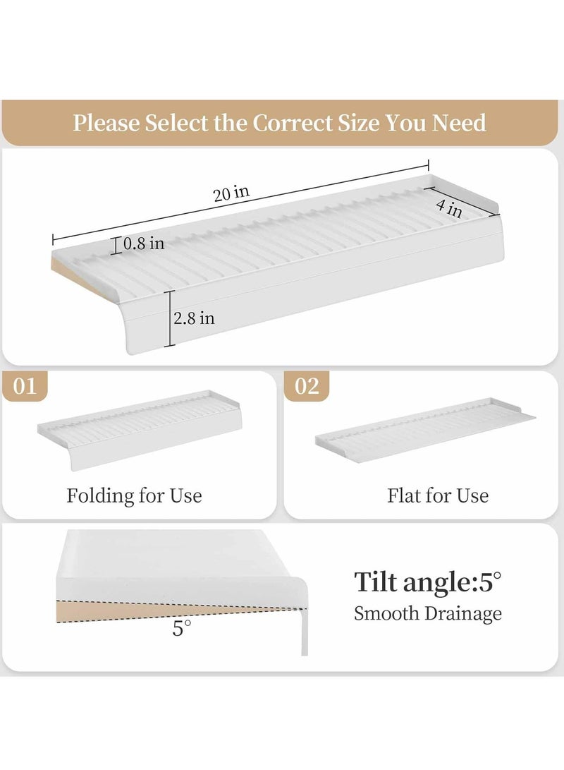 جفكام حماية حافة الحوض السيليكون للمحوض المطبخ ، حماية الحوض المطبخ ، حماية الحوض السيليكون للكوارتز ، الجرانيت ، حمام الحوض (شفاف ، 20 "x 4") - Image 3
