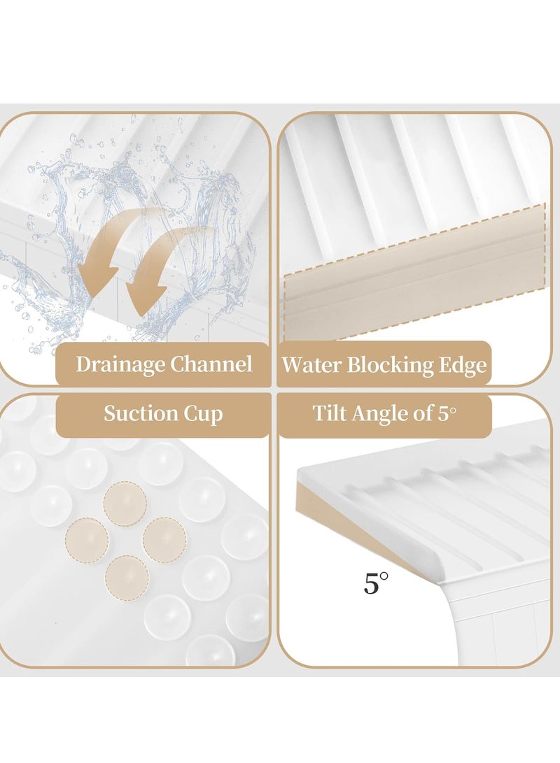 جفكام حماية حافة الحوض السيليكون للمحوض المطبخ ، حماية الحوض المطبخ ، حماية الحوض السيليكون للكوارتز ، الجرانيت ، حمام الحوض (شفاف ، 20 "x 4") - Image 4