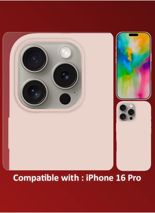 CATANES - (for iPhone 16 Pro) 2 Pack Case and Screen Protector, Slim Silicone Case, Full Covered Anti Scratch Shockproof Protective Cover - Image 1
