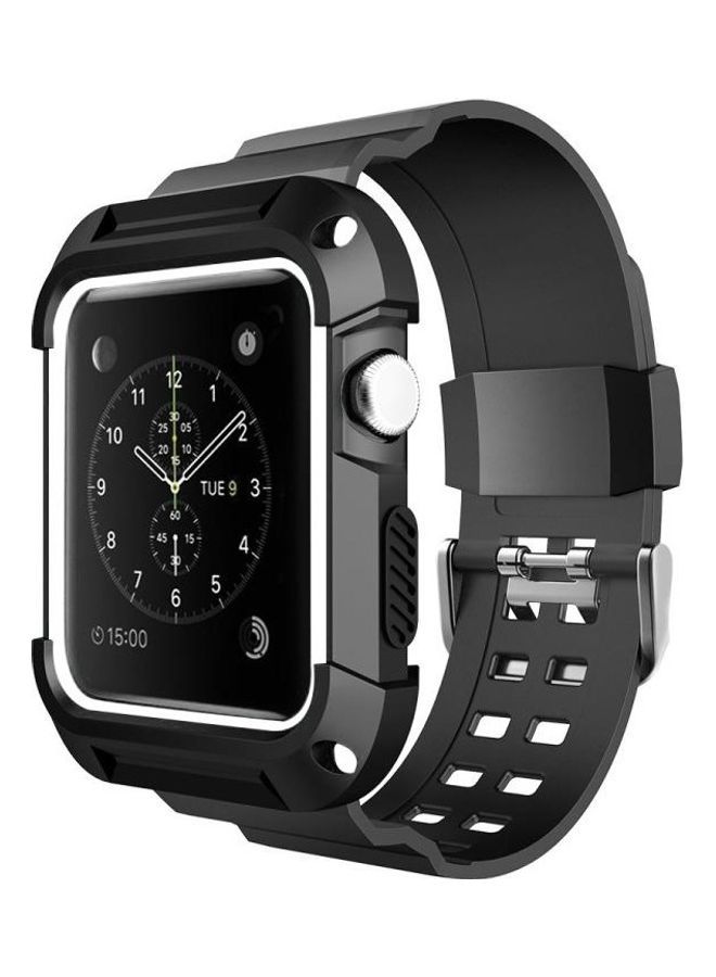 NIBEMINENT Replacement Band for Apple Watch Series 1/2/3 42mm Black - Image 1