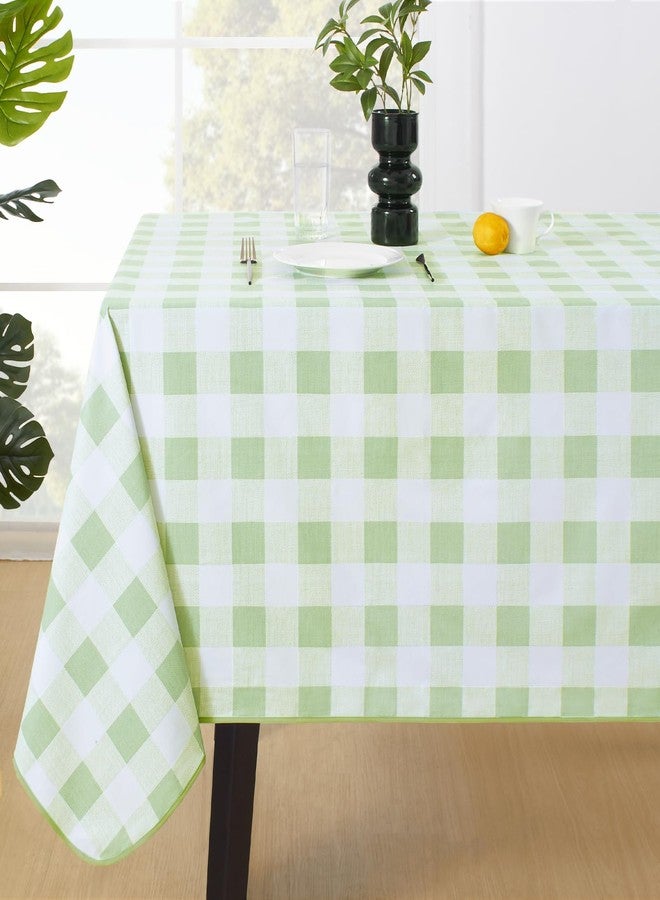 MOSAYT Rectangle Vinyl Tablecloth, 100% Waterproof Buffalo Gingham Plastic Table Cloth, Heavy Duty Wipeable Table Covers for Picnic, Outdoor, Camping - 54 x 78, Sage Green - Image 1