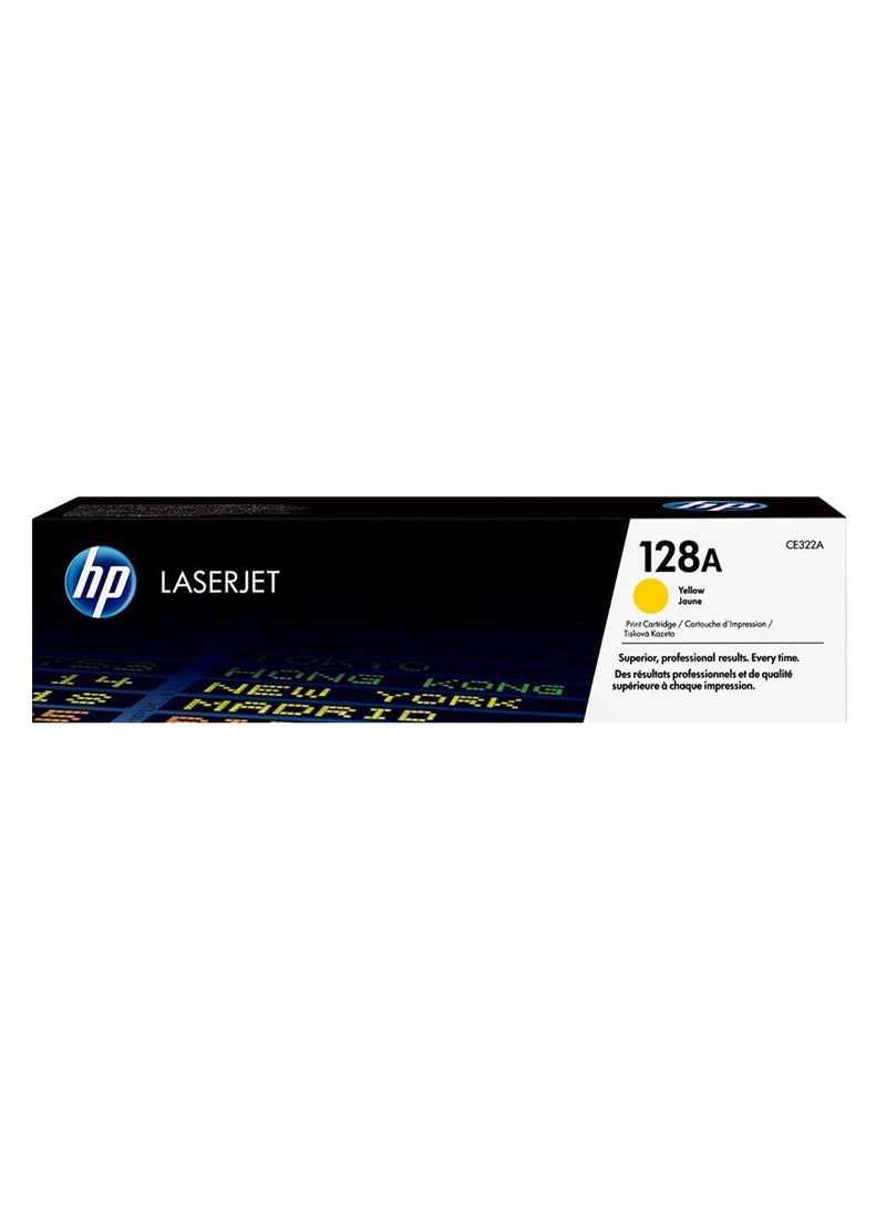 HP خرطوشة حبر 128A لطابعة ليزر جيت بلون أصفر طراز CE322A أصفر - Image 1