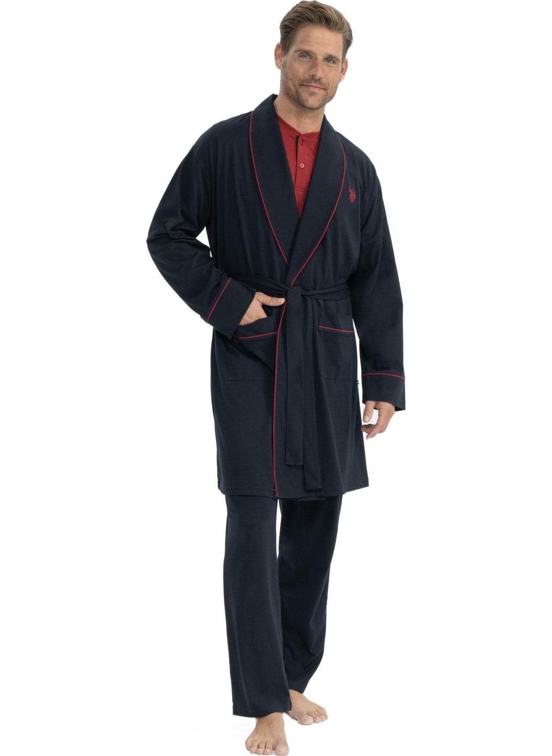 U.S. Polo Assn. - 5-Piece Men's Dressing Gown Set with Dowry Box - Image 1