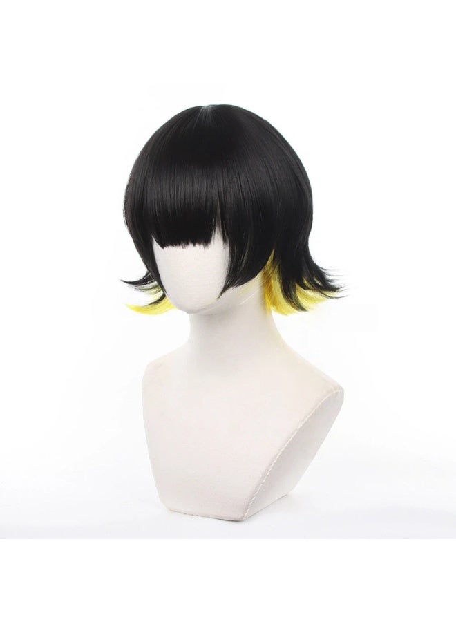 general Blue Lock Bachira Meguru cosplay Wig anti-warping double-color modeling wig - Image 2