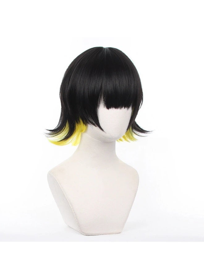 general Blue Lock Bachira Meguru cosplay Wig anti-warping double-color modeling wig - Image 3
