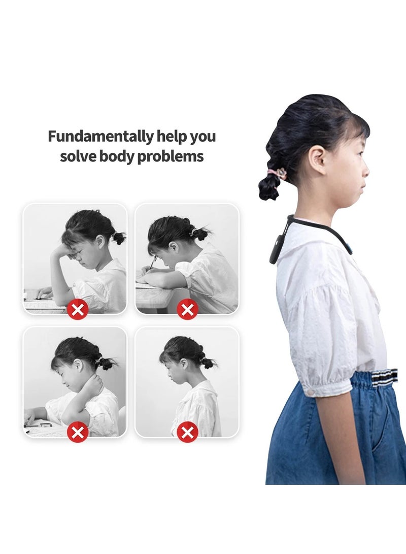 جهاز تصحيح الوضعية الذكي غير المرئي، تدريب الوضعية، تصحيح وضعية الظهر العلمية في الوقت الفعلي، تصحيح حدبة الرقبة، للبالغين والأطفال - Image 3