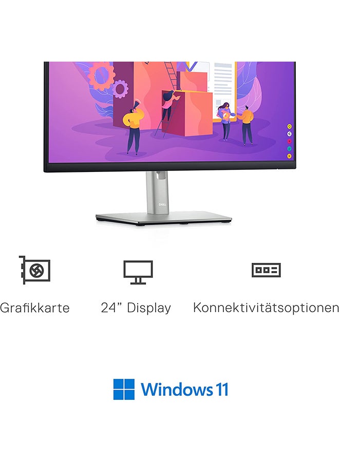 DELL 24 Inch FHD P2422H (1920 x 1080) Monitor, 60 Hz, IPS, 5 ms, Ultrathin Bezel, 99% sRGB, DisplayPort, HDMI, 4x USB, Adjustable Stand (Height, Pivot, Swivel, Tilt) Black - Image 3