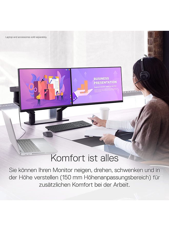 DELL 24 Inch FHD P2422H (1920 x 1080) Monitor, 60 Hz, IPS, 5 ms, Ultrathin Bezel, 99% sRGB, DisplayPort, HDMI, 4x USB, Adjustable Stand (Height, Pivot, Swivel, Tilt) Black - Image 5