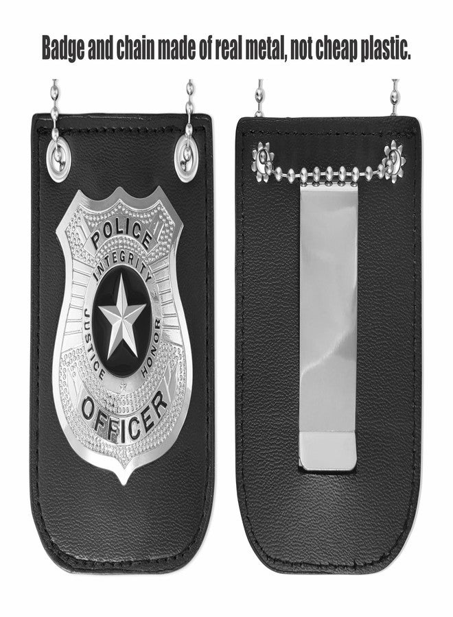 Larkmo Police Officer Costume Accessory Set, Toy Handcuffs with Keys, Police Badge & Funny Parking Tickets, Great Pretend Cop Set For Aspiring Halloween, Sheriffs, Detectives and Even FBI Agents - Image 2