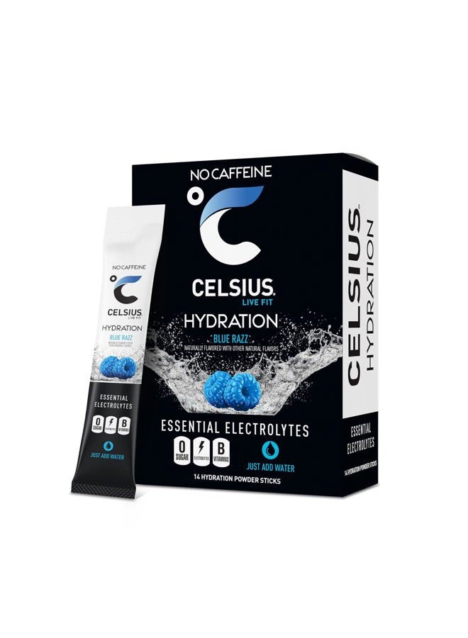 CELSIUS هايدريشن™ بلو راز، مشروب إلكتروليت للترطيب خالي من السكر (عبوة من 14) - Image 1