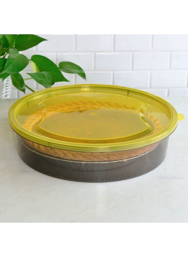 Youngever حاويات فطائر يانغيفر 3 عبوات، حاويات تخزين طعام بلاستيكية، حافظ فطائر طازجة، قطر 11 بوصة - Image 2