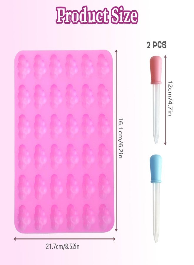 SXoonKing 2 Pcs 3D Cloud Silicone Mold with 2 Droppers, Non-Stick Gummy Mold, Cloud Mold, Cloud Tray, Silicone Chocolate Mold, Cloud Molds for Chocolate, Cookie Silicone Mold, Jelly Mold, Silicone Candy Mold - Image 2