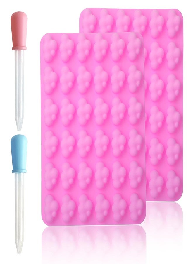 SXoonKing 2 Pcs 3D Cloud Silicone Mold with 2 Droppers, Non-Stick Gummy Mold, Cloud Mold, Cloud Tray, Silicone Chocolate Mold, Cloud Molds for Chocolate, Cookie Silicone Mold, Jelly Mold, Silicone Candy Mold - Image 1