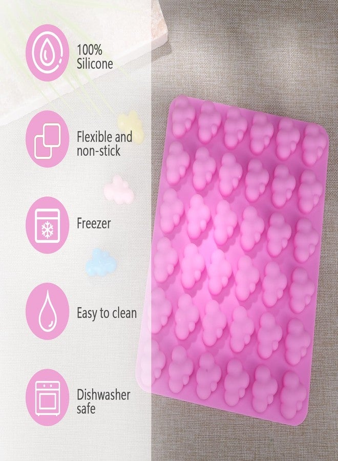 SXoonKing 2 Pcs 3D Cloud Silicone Mold with 2 Droppers, Non-Stick Gummy Mold, Cloud Mold, Cloud Tray, Silicone Chocolate Mold, Cloud Molds for Chocolate, Cookie Silicone Mold, Jelly Mold, Silicone Candy Mold - Image 3