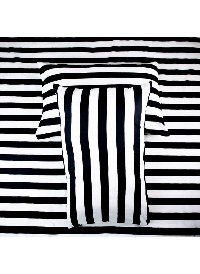 Home Box Malta 3-Pieces Stripe Printed Cotton Twin Duvet Cover Set 150 x 220 cm  - Image 3