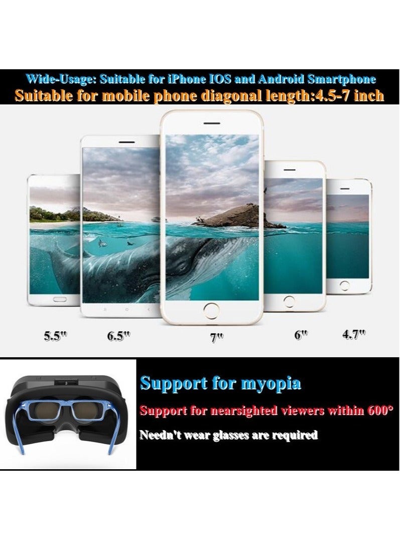 Original G10 IMAX Giant Screen VR Glasses 3D Virtual Reality Box Google Cardboard Helmet for 4.7-7" Smartphone, Matching Joystick - Image 3