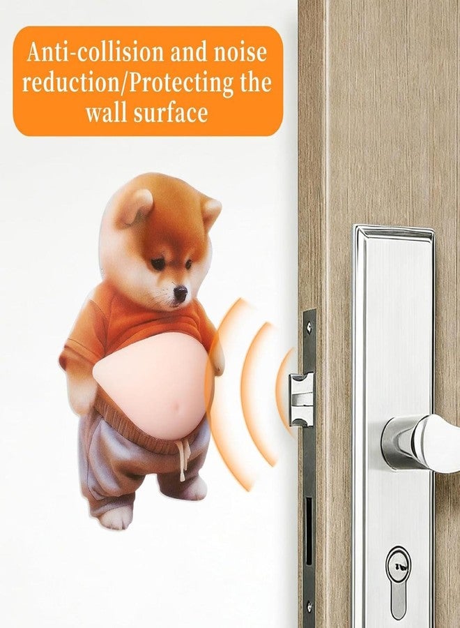 Vivue Panda Door Stopper Wall Protector Silicone Anti Collision Door Knob Guard Self Adhesive Door Bumper for Wall Cabinet Fridge Car Door (Pack of 2) - Image 3