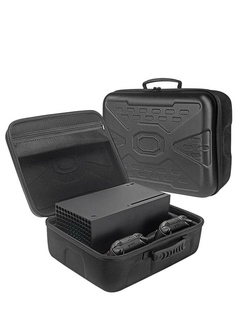 Carrying Case Compatible with Xbox Series X Console, Shockproof Portable Protective Storage Bag for Series X Console Controller and Accessories