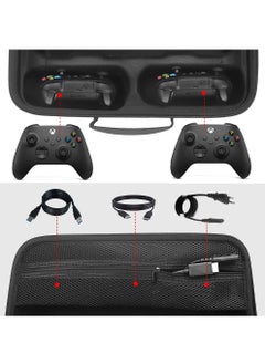 إف إتش حقيبة حمل متوافقة مع وحدة تحكم Xbox Series X، وحقيبة تخزين واقية محمولة مقاومة للصدمات لوحدة التحكم وملحقات وحدة التحكم Series X  - Image 3