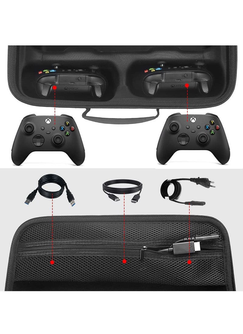 إف إتش - حقيبة حمل متوافقة مع وحدة تحكم Xbox Series X، وحقيبة تخزين واقية محمولة مقاومة للصدمات لوحدة التحكم وملحقات وحدة التحكم Series X - Image 1