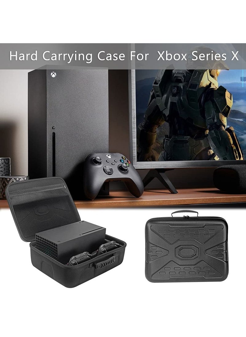 إف إتش - حقيبة حمل متوافقة مع وحدة تحكم Xbox Series X، وحقيبة تخزين واقية محمولة مقاومة للصدمات لوحدة التحكم وملحقات وحدة التحكم Series X - Image 1