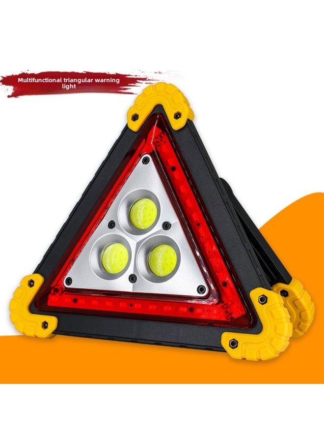 COB Work Light Multifunctional Strong Light Floodlight Charging Car Folding Emergency Fault Car Triangle Warning Light-Color:Section A -301 (excluding Battery) - Image 1