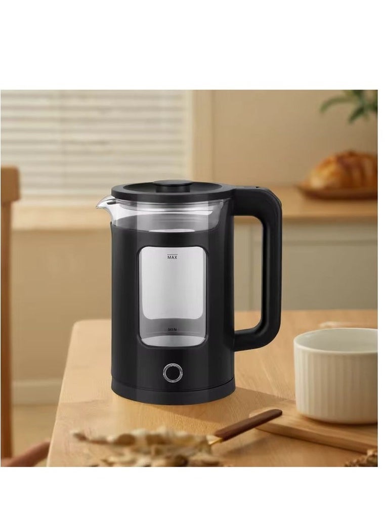 Royal Silver Crest Royal Silver Crest Electric Kettle, Window-Glass Double Wall Design Electric Tea Kettle, Bicolor LED, 2.3L with Auto Shut-Off  - Image 1