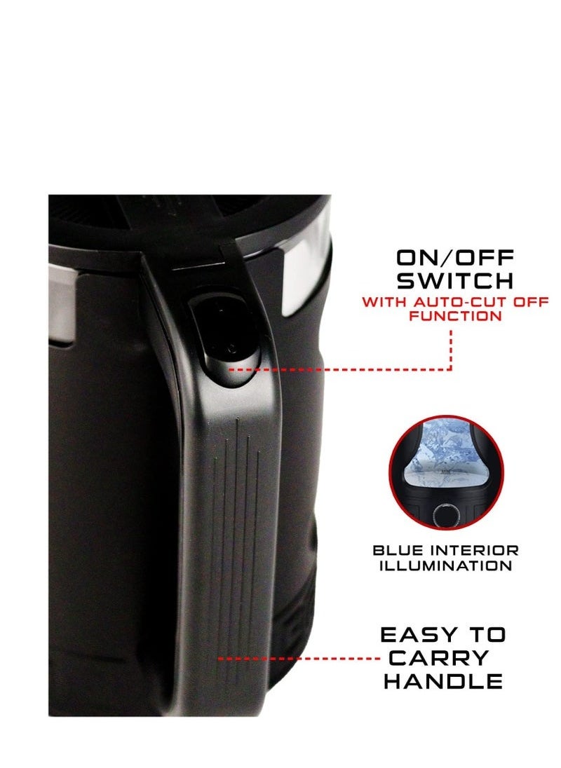 Royal Silver Crest Royal Silver Crest Electric Kettle, Window-Glass Double Wall Design Electric Tea Kettle, Bicolor LED, 2.3L with Auto Shut-Off  - Image 5