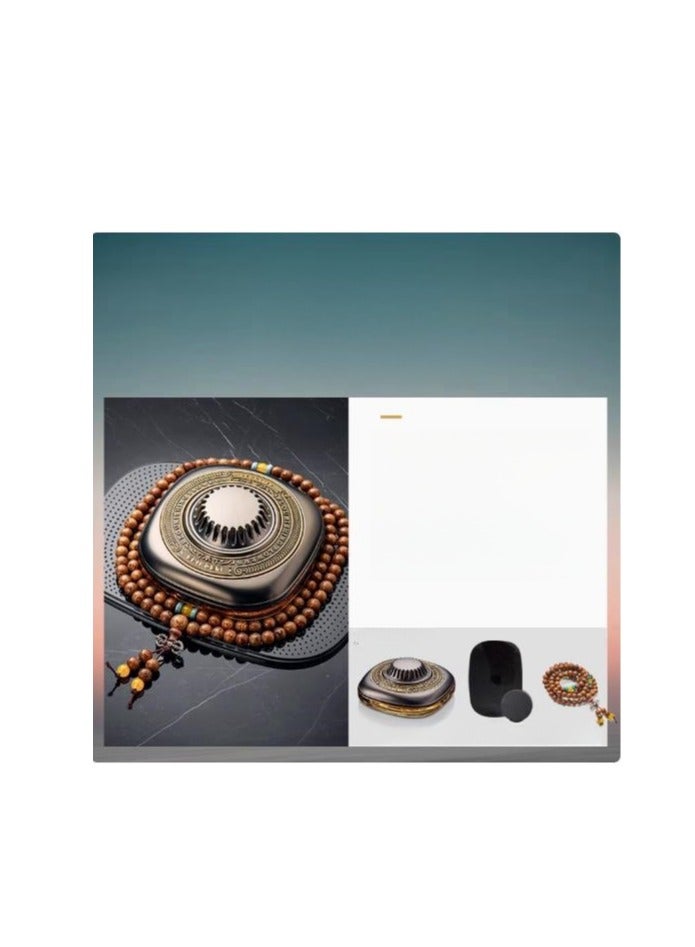 Car Aromatherapy Three Piece Set (Fragrance+Anti Slip Pad+Wooden Bracelet)  - Image 1