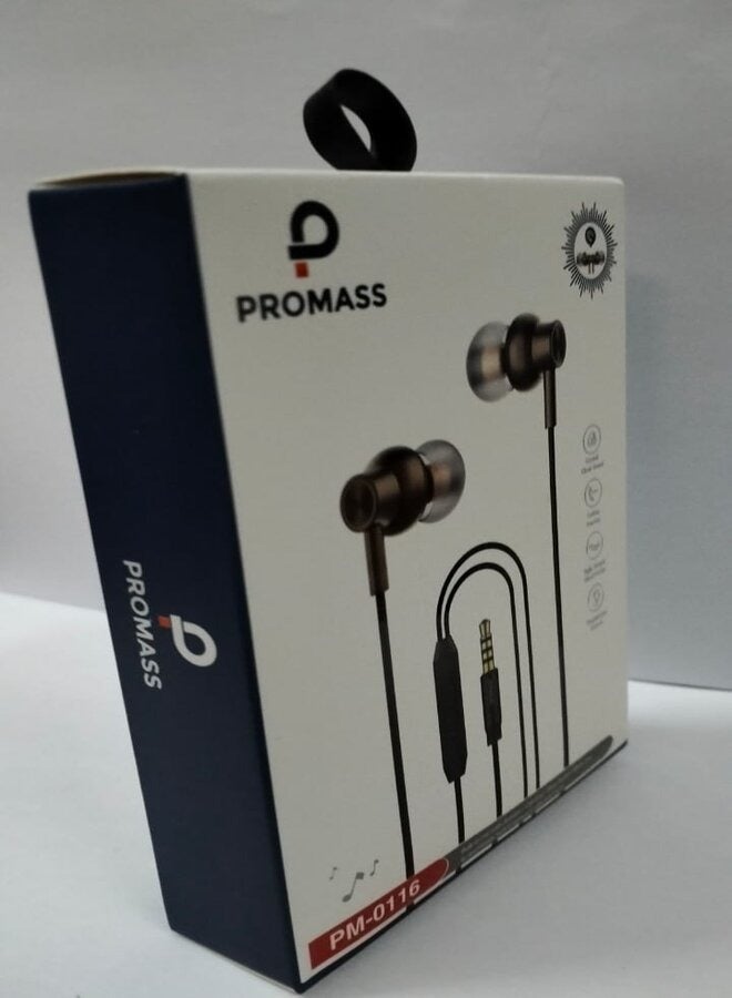 PROMASS Micro Earphone Parameters Black. - Image 2