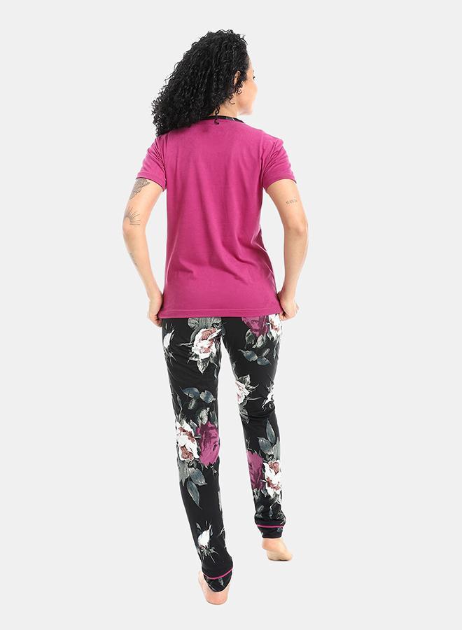 kady Self Pattern Short Sleeves Pajama Set - Image 3