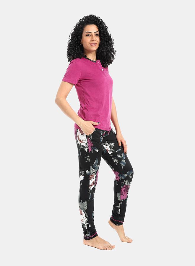 kady Self Pattern Short Sleeves Pajama Set - Image 2
