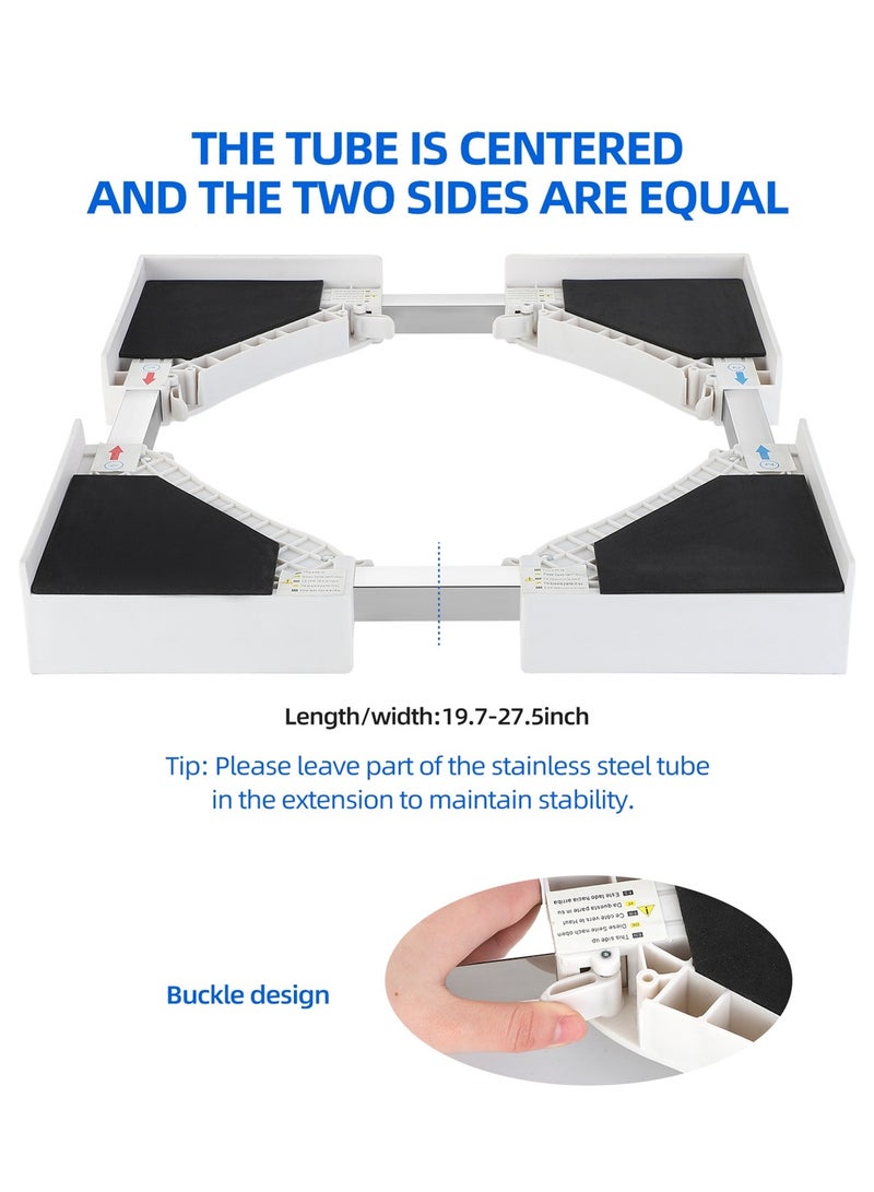 بيوينتي طقم التكديس للغسالة والمجفف   طقم تكديس قابل للتعديل من 50 إلى 70 سم   إطار تثبيت مع حزام مشدّد   مناسب لتركيب الغسالة والمجفف فوق بعضهما البعض - Image 4
