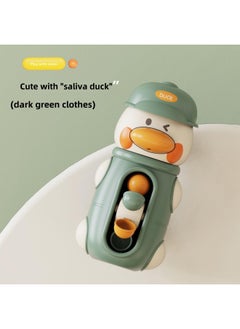 Children's Internet Popular Same Summer Bathing Toy Water Duck Elephant Swivel Water Truck Sucker Swivel Music Boys And Girls-Color:Duck Water Wheel Turn Music [green]]
