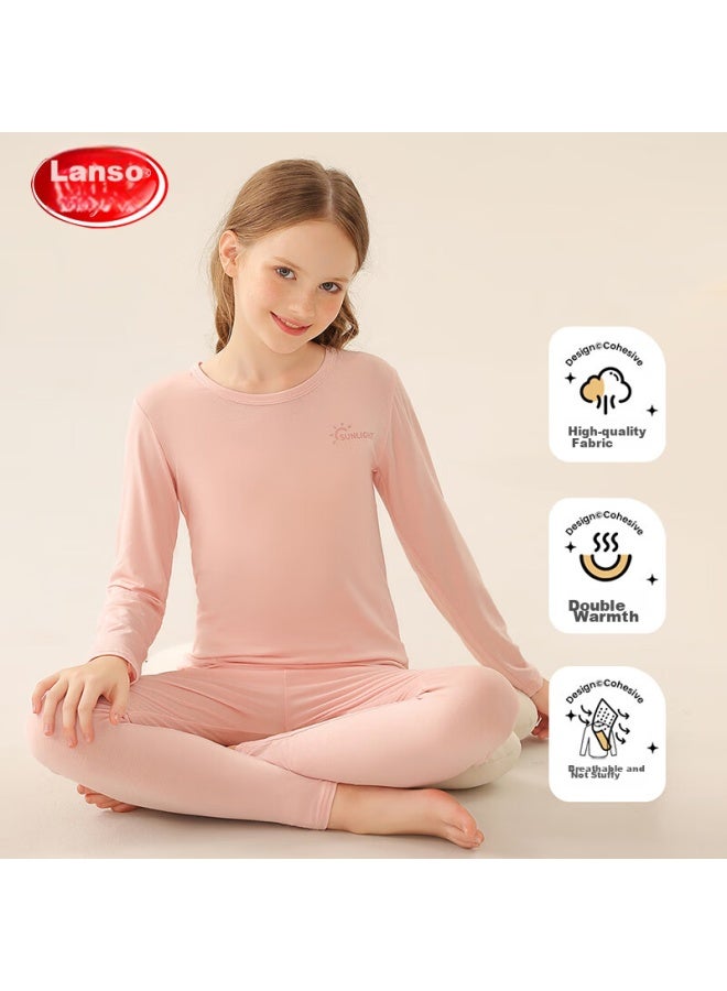 LANG SHA Langsha Children's Autumn Underwear Set, Boys And Girls Inner Wear, Baby Thermal Pajamas, Size 160 - Image 4