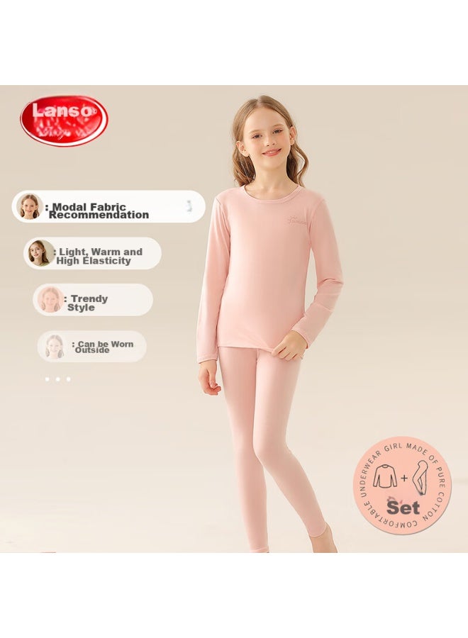 LANG SHA Langsha Children's Autumn Underwear Set, Boys And Girls Inner Wear, Baby Thermal Pajamas, Size 160 - Image 3