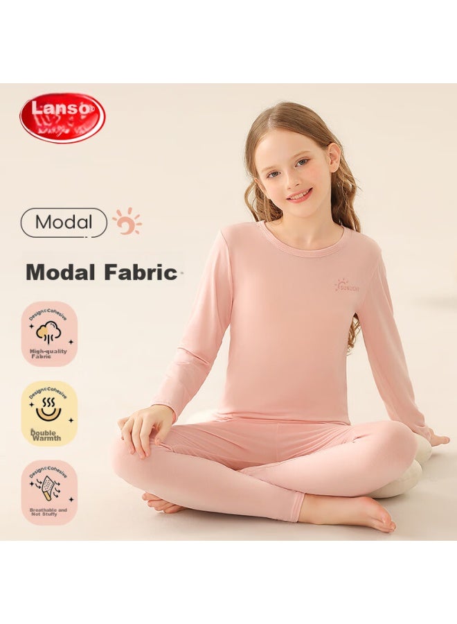LANG SHA Langsha Children's Autumn Underwear Set, Boys And Girls Inner Wear, Baby Thermal Pajamas, Size 160 - Image 1
