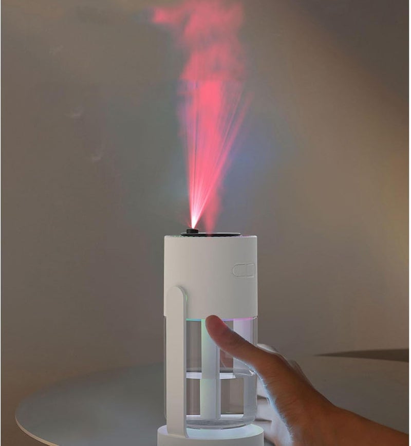 USB Air Freshener 260ml with Colorful LED Light and Star Display, Air Humidifier with 6-8 Hours Timer and Auto Shut-Off for Home Office Car White - Image 2