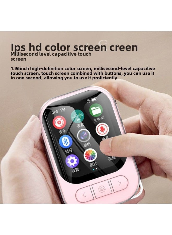 MP3 Player - MP3 Player with Camera Touch Screen - Standard configuration: mp3+lanyard+data cable-no memory card-treasure, M160 - pink - Music Player, Photo Video Recording, Portable Walkman, Student Learning, Bluetooth MP4, Digital Audio - Image 5