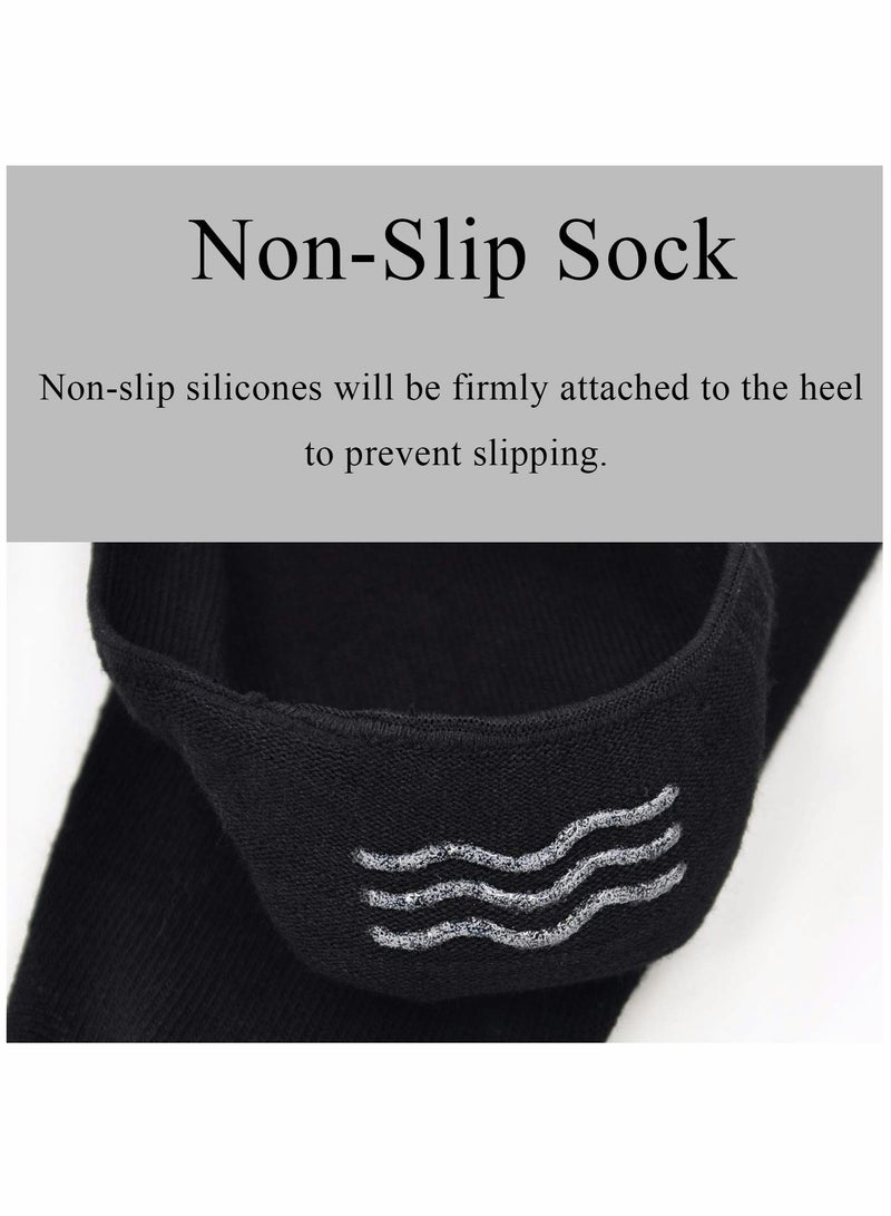 SYOSI 6 Pairs Toe Socks Low Cut No Show Cotton Running Five Fingers Socks with Silicone Heel for Womens Ladies  - Image 3