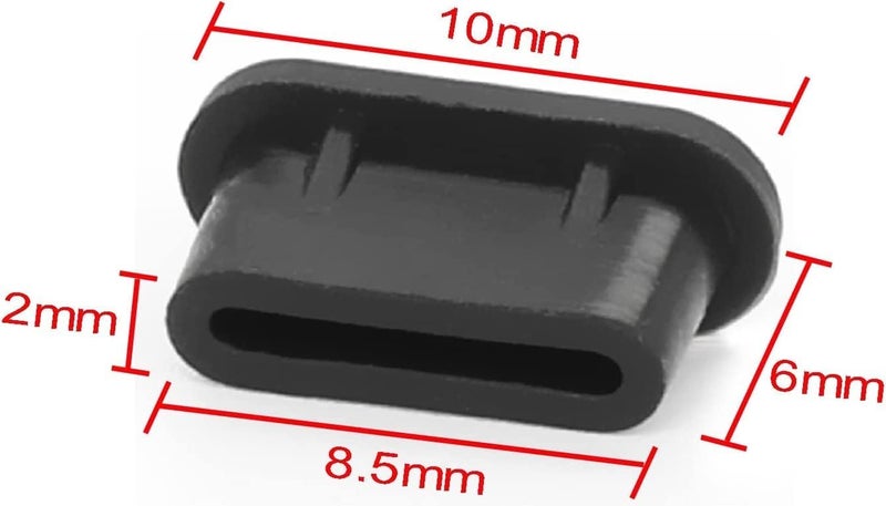 Type-C Dust Cover Cap Silicone Protectors Anti-Dust Plug for Type-C Charging Ports [2 PCS Pack] Compatible With Smartphones and Laptops - Image 3