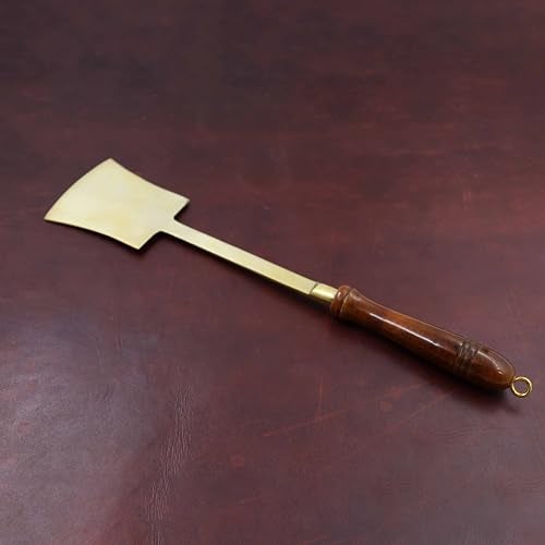 Putrika Traditional Handcrafted Brass Utensil Ladle | Brass Cookware | Serving Spoon |Cooking Ladle|Tableware| Dinnerware (Dosai Karandi) - Image 2
