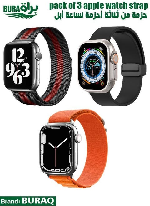 Apple Watch Band Strap For Apple Watch Ultra 2/Ultra 49mm, Series 10 46mm, 9/8/7 45mm, SE2/SE/6/5/4 44mm, 3/2/1 42mm