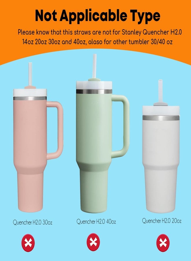 الينك شفاطات بديلة من ALINK لكوب ستانلي آيس فلو القلاب سعة 30 أونصة، عبوة من 6 شفاطات بلاستيكية شفافة قابلة لإعادة الاستخدام، متوافقة مع كوب ستانلي آيس فلو سعة 30 أونصة، مزودة بفرشاة تنظيف، تصميم بزاوية، آمنة للغسل في غسالة الأطباق. - Image 4