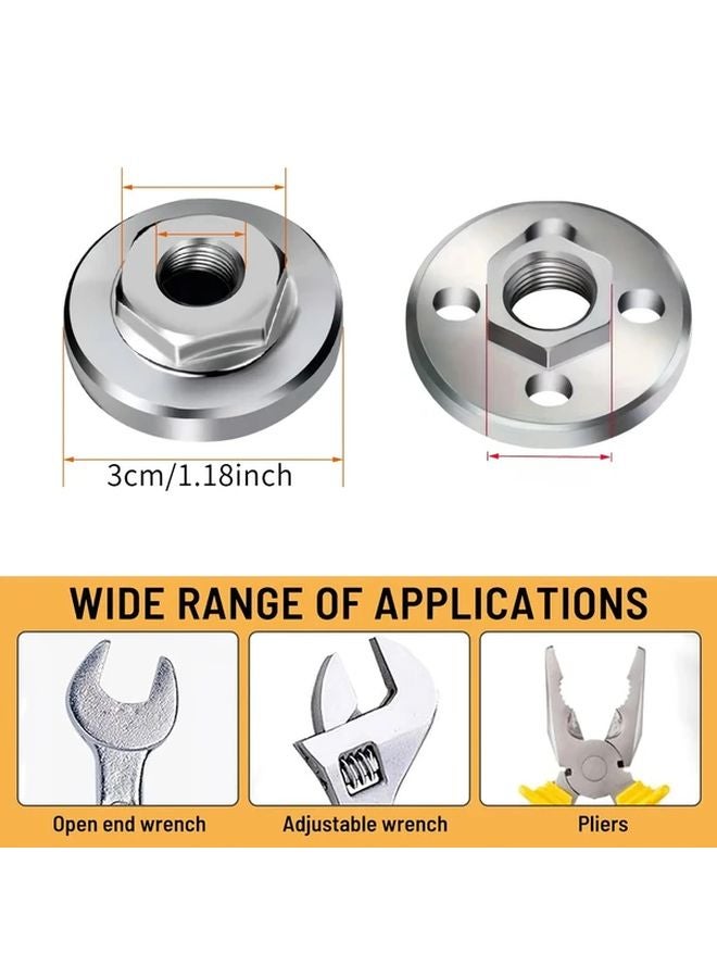 2Pcs Set Four Hole Type Angle Grinder Hex Nut Stainless Steel Pressure Plate For DIY - Image 3