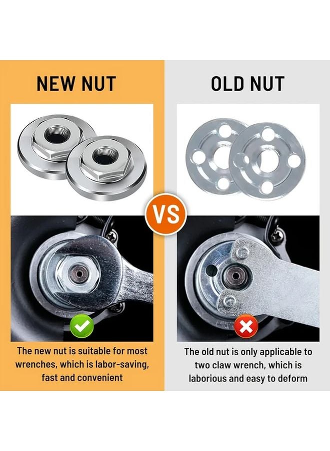 2Pcs Set Four Hole Type Angle Grinder Hex Nut Stainless Steel Pressure Plate For DIY - Image 4