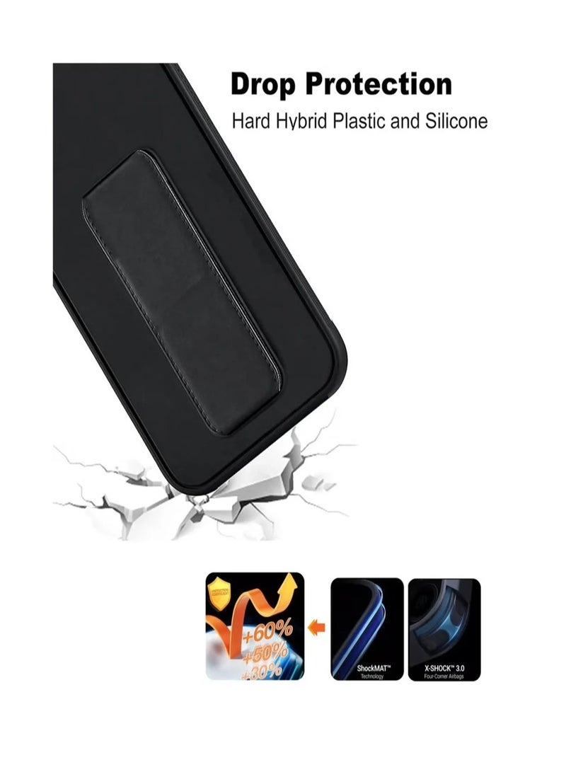 كفر حماية لهاتف ابل ايفون 16 بلس مع مسكة مغناطيسية مدمجة 3 في 1 اسود - Image 5