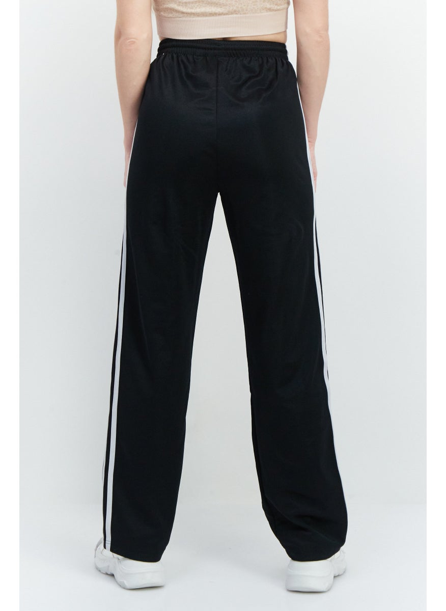 Women Sportswear Fit Outdoor Track Pants, Black