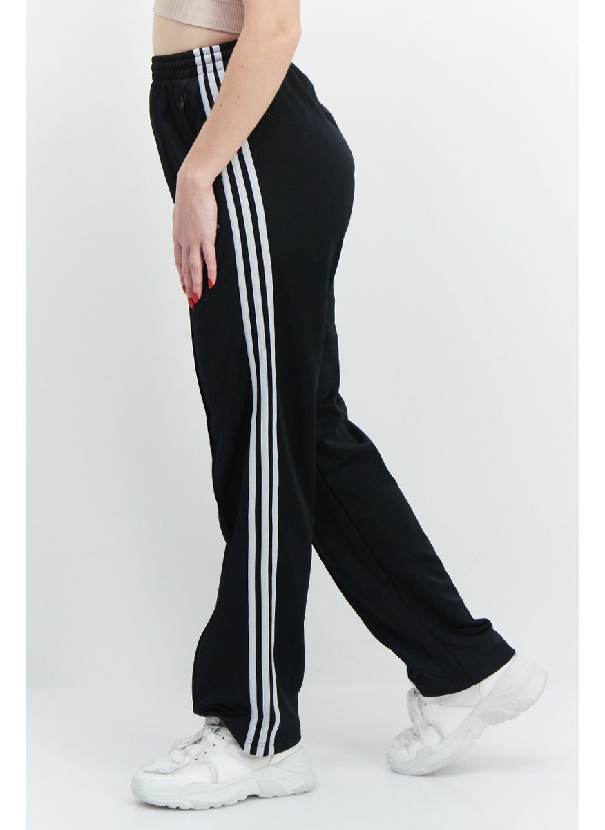 Women Sportswear Fit Outdoor Track Pants, Black