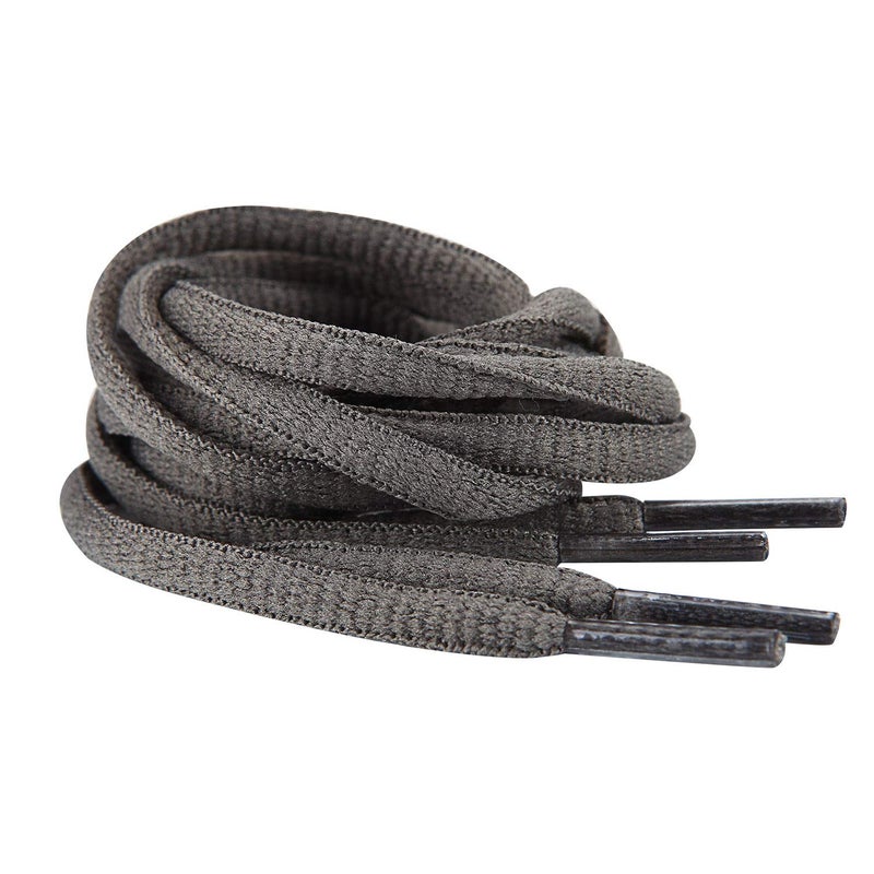 Handshop Half Round Shoelaces 1/4" - Oval Shoe Laces Replacements For Sneakers and Athletic Shoes Sports Dark Gray 45.3 inch (115cm) - Image 2